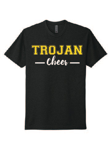 Next Level Apparel® Adult CVC Tee   Trojan logo (Black)