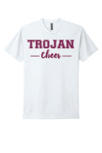 Next Level Apparel® Adult CVC Tee   Trojan logo (white)