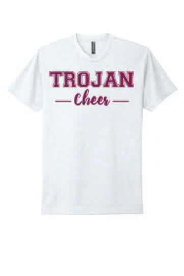 Next Level Apparel® Adult CVC Tee   Trojan logo (white)