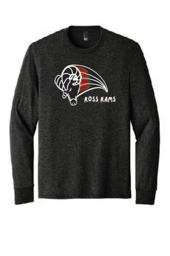 Adult only- District® Perfect Tri® Long Sleeve Tee (black)