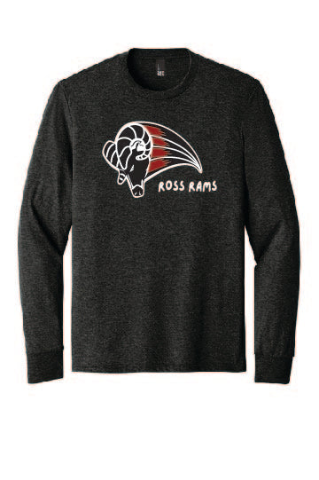 Adult only- District® Perfect Tri® Long Sleeve Tee (black)