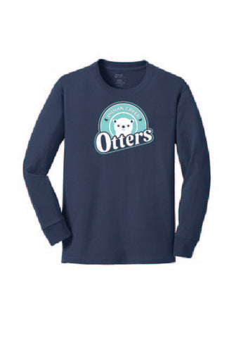 Copy of Port & Company® Youth Long Sleeve Core Cotton Tee (Navy)