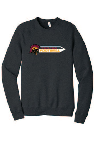 BELLA+CANVAS ® Unisex Sponge Fleece Raglan Sweatshirt (dark gray heather)