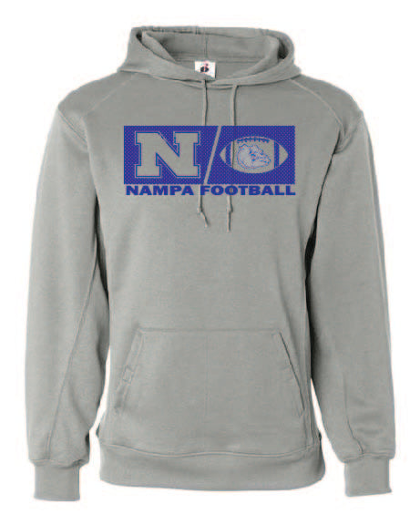 Badger PERF. FLEECE HOOD (gray) Bulldog logo
