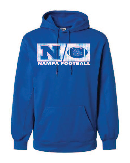 Badger PERF. FLEECE HOOD (Royal) Bulldog logo