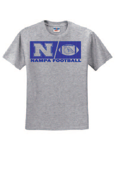 50/50 Gray T-shirt Bulldog logo