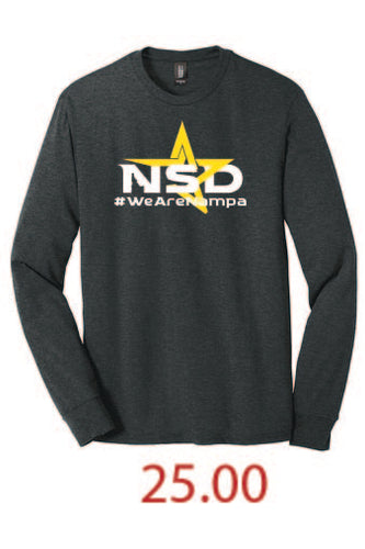 District ® Perfect Tri ® Long Sleeve Tee- black heather