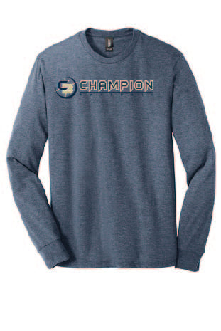 District ® Perfect Tri ® Long Sleeve Tee- Youth sizes will be 100% cotton Navy blue
