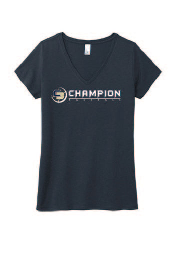 Copy of District ® Women’s Perfect Tri ® V-Neck Tee- Navy