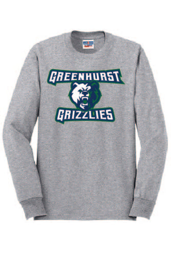 Gray - 50/50 Cotton/Poly Long Sleeve T-Shirt - Youth sizes will be 100% cotton