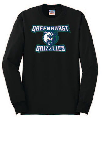 Black - 50/50 Cotton/Poly Long Sleeve T-Shirt- Youth Sizes will be 100% Cotton